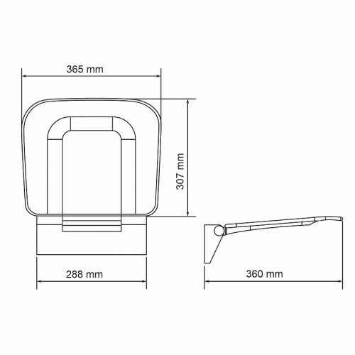 Сиденье для душа WasserKRAFT SS404 Черное