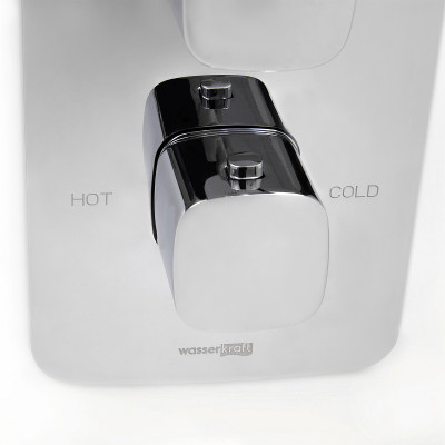 Смеситель для душа WasserKRAFT Naab 8644 Thermo с термостатом Хром латунь встраиваемый