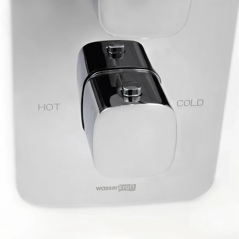 Смеситель для душа WasserKRAFT Naab 8644 Thermo с термостатом Хром латунь встраиваемый