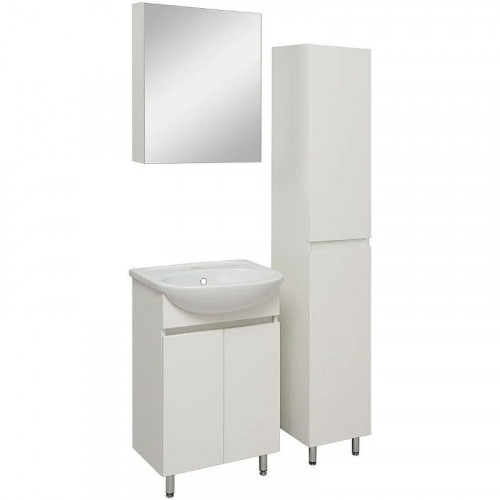 Зеркальный шкаф Runo Лада 40 00-00001192 Белый МДФ / ЛДСП, стекло