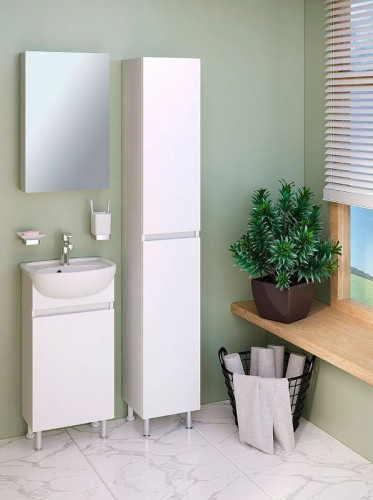 Зеркальный шкаф Runo Лада 40 00-00001192 Белый МДФ / ЛДСП, стекло