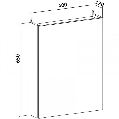 Зеркальный шкаф Runo Лада 40 00-00001192 Белый МДФ / ЛДСП, стекло