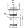 Донный клапан Vincea DPU-1B01GM click-clack Вороненая сталь
