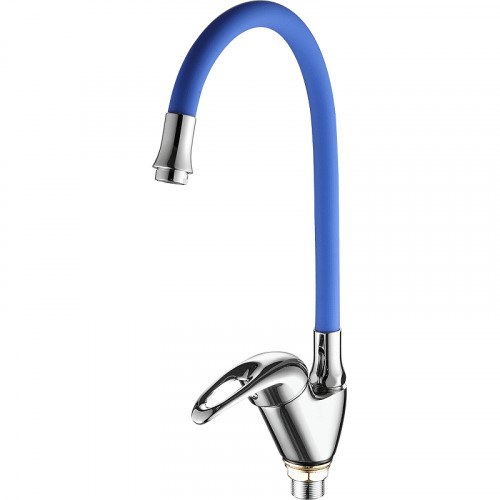 Смеситель для кухни Fashun A4403+A7253 цвет Хром Синий