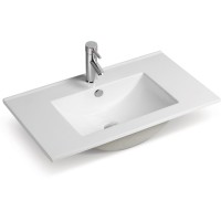 Раковина SantiLine 101 SL-2102 (100) Белая фаянс полувстраиваемая