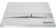 Комплект унитаза с инсталляцией Berges Floe Rimless 043223 с сиденьем Микролифт и клавишей смыва Хром фарфор подвесной