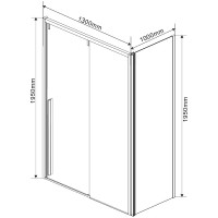 Душевой уголок Vincea Lugano 130x100 VSR-1L1013CLGM-1 профиль Вороненая сталь стекло прозрачное