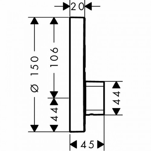 Смеситель для душа Hansgrohe ShowerSelect S 15747000 Хром латунь встраиваемый