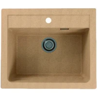 Кухонная мойка Alveus Granital Atrox 30 Beige G55 590x500 1131994 Бежевая искусственный камень (литьевой мрамор) встраиваемая сверху, встраиваемая снизу