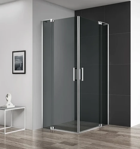 Душевой уголок Cezares Slider 90x80 SLIDER-AH-2-70/80-80/90-GRIGIO-Cr профиль Хром стекло серое
