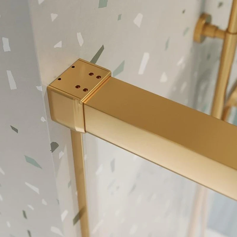 Шторка на ванну Cezares Tandem-Soft 180 TANDEM-SOFT-VF-2-180/145-C-BORO-IV профиль Брашированное золото стекло прозрачное