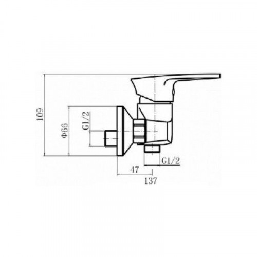 Смеситель для душа D-Lin D160310-2 цвет Хром