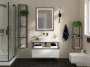 Тумба Cezares Cadro 100 CADRO-100-1C-SO-BG-BLUM подвесная Bianco Ghiaccio МДФ / ЛДСП
