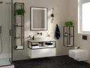 Тумба Cezares Cadro 100 CADRO-100-1C-SO-BG-BLUM подвесная Bianco Ghiaccio МДФ / ЛДСП