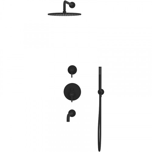 Душевая система Whitecross Y black YSET07BL Черная матовая латунь встраиваемый