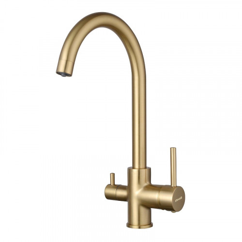 Смеситель для кухни Shevanik S128G цвет Золотой сатин