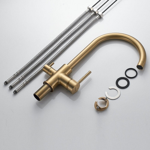 Смеситель для кухни Shevanik S128G цвет Золотой сатин