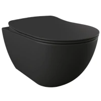 Унитаз биде Creavit Free FE320-00SM00E-0000 подвесной Черный матовый без сиденья фарфор подвесной