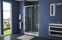 Душевая дверь Bravat Drop 120 BD120.4100A профиль Хром стекло прозрачное