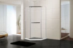 Душевой уголок Ceruttispa Chika ZP101T 100x100 профиль Хром стекло прозрачное
