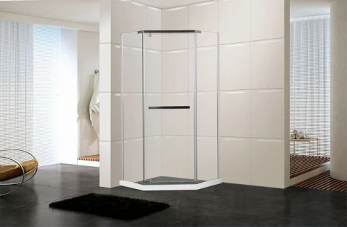 Душевой уголок Ceruttispa Chika ZP101T 100x100 профиль Хром стекло прозрачное