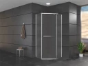 Душевой уголок Ceruttispa Chika ZP101T 100x100 профиль Хром стекло прозрачное
