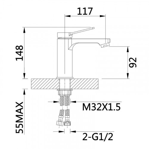Смеситель для раковины D-Lin D110364 цвет  Хром