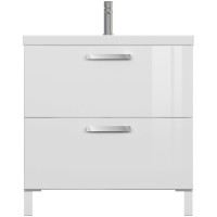 Тумба с раковиной Cersanit Melar 80 64763 Белая МДФ / ЛДСП