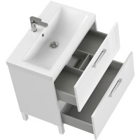 Тумба с раковиной Cersanit Melar 80 64763 Белая МДФ / ЛДСП