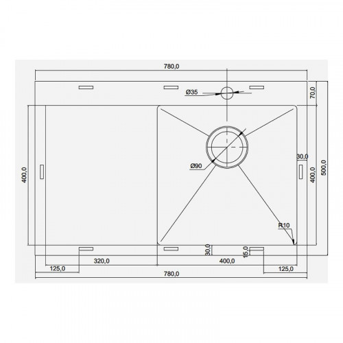 Кухонная мойка Seaman Eco Marino 78 L SMV-780L-GS.A цвет Золото сатин