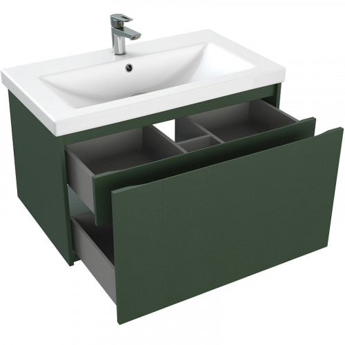 Тумба под раковину Cersanit Grande 80 64303 подвесная Зеленая МДФ / ЛДСП