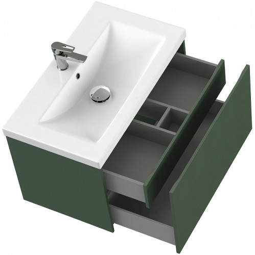 Тумба под раковину Cersanit Grande 80 64303 подвесная Зеленая МДФ / ЛДСП