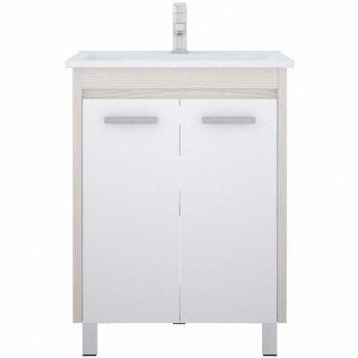 Тумба под раковину Corozo Лорена 75 SD-00000356 Лайн Белая МДФ / ЛДСП