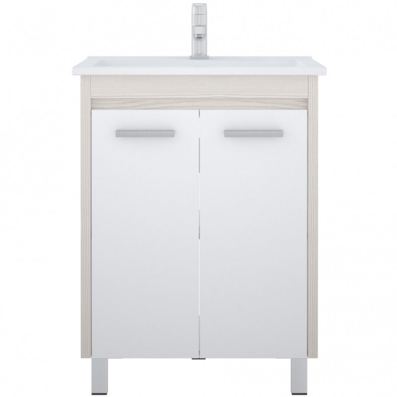 Тумба под раковину Corozo Лорена 75 SD-00000356 Лайн Белая МДФ / ЛДСП