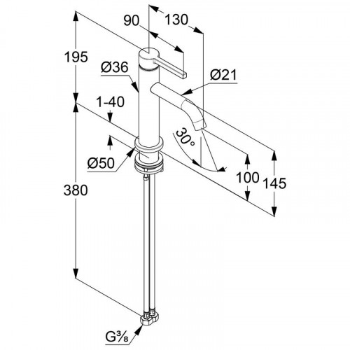 Смеситель для раковины Kludi Nova Fonte Pura 20026N115 Коричневый брашированный