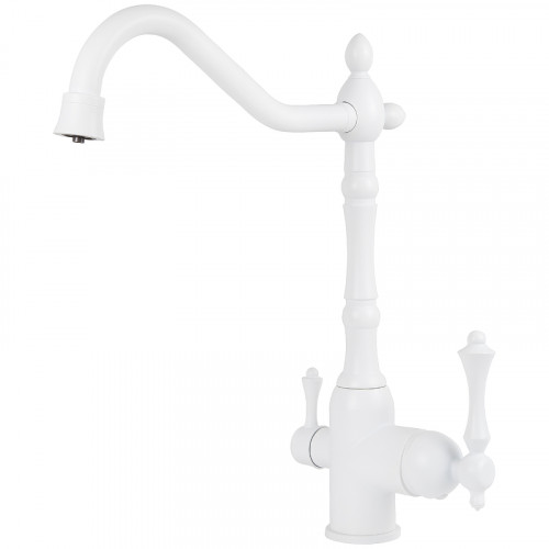 Смеситель для кухни Viko V-5344 Белый латунь