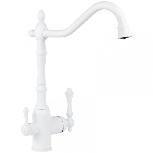 Смеситель для кухни Viko V-5344 Белый латунь