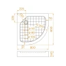 Душевой поддон из стеклокомпозита RGW SMC 80x80 57350488-01U цвет Белый