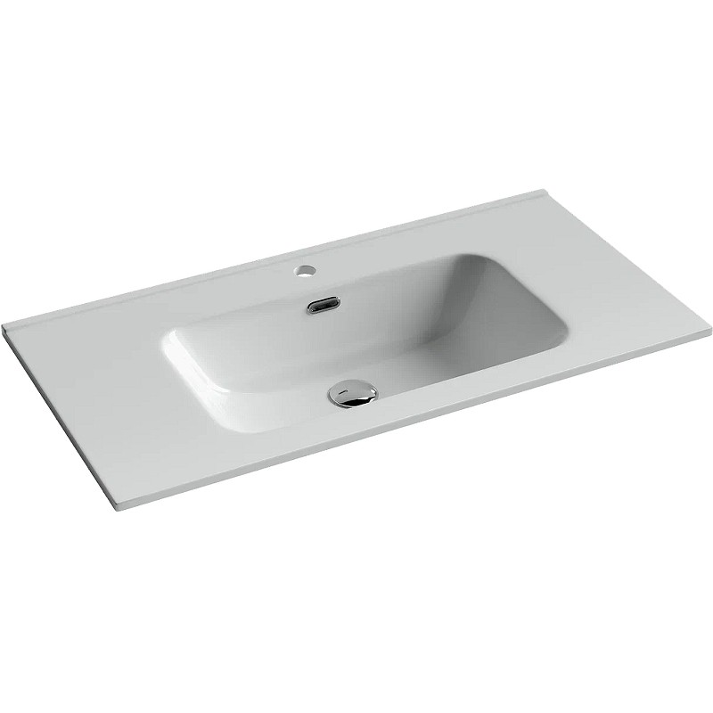 Раковина Ceramicanova Element 90 CN7002 Белая фаянс полувстраиваемая