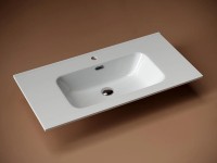 Раковина Ceramicanova Element 90 CN7002 Белая фаянс полувстраиваемая