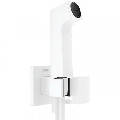 Гигиенический душ со смесителем Hansgrohe Bidette 29233700 Белый матовый латунь встраиваемый