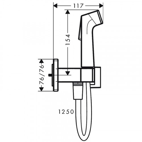 Гигиенический душ со смесителем Hansgrohe Bidette 29233700 Белый матовый латунь встраиваемый