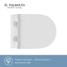 Комплект унитаза с инсталляцией Aqueduto Ovo AQDS016T с сиденьем Микролифт и клавишей смыва Хром фаянс подвесной