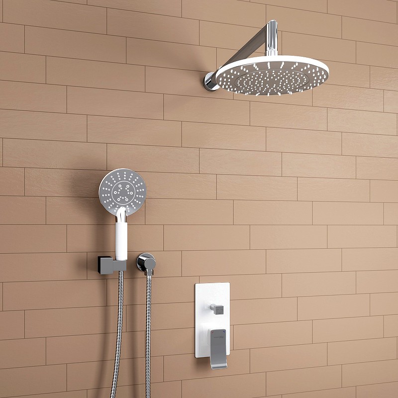 Душевая система WasserKRAFT A16067WHITE Белый Хром латунь встраиваемый