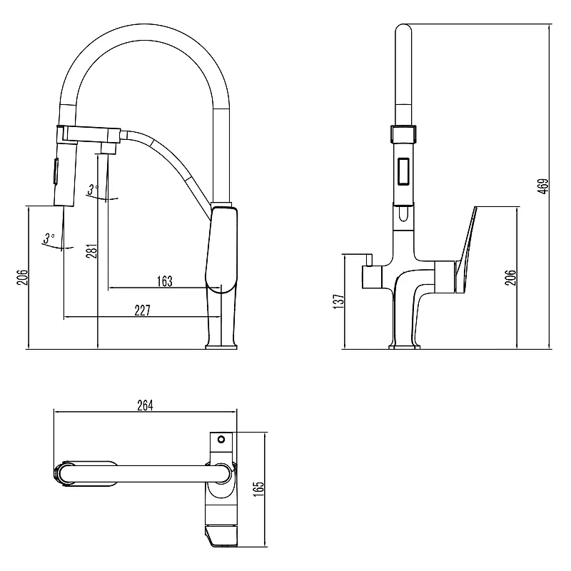 Смеситель для кухни Lemark Comfort LM3074C-White Хром Белый латунь