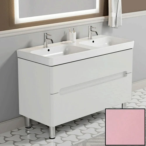 Тумба с раковиной SanVit Форма 120 kforma1202 в цвете Ral Розовый глянец МДФ / ЛДСП