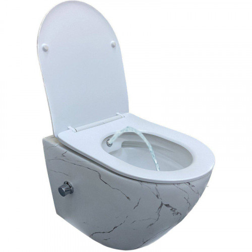 Унитаз биде Laguraty 038BM подвесной с сиденьем Микролифт фаянс подвесной