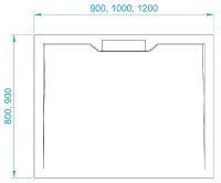 Душевой поддон из искусственного камня RGW STE MB 90x90 52341099-15 Белый мрамор