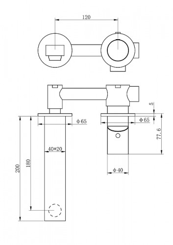 Смеситель для раковины Wonzon &amp; Woghand WW-105-BG цвет Брашированное золото
