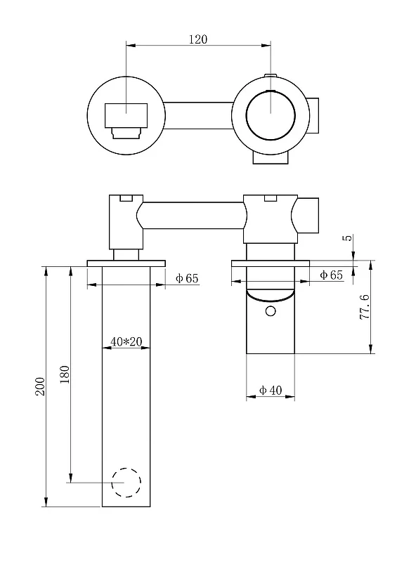 Смеситель для раковины Wonzon & Woghand WW-105-BG цвет Брашированное золото
